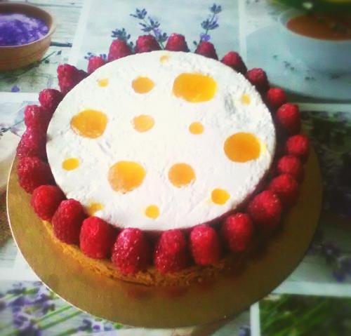 Tarte coco framboises