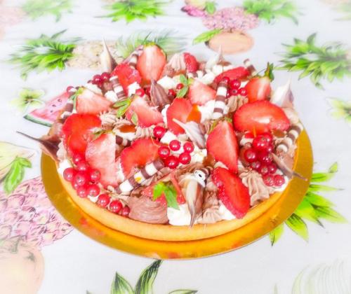 Tarte chocolat fraises