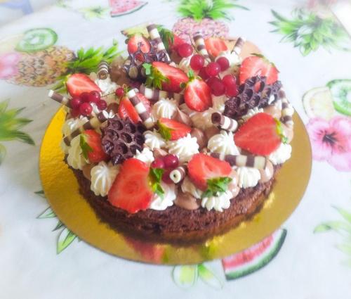 Brownie chocolat chantilly